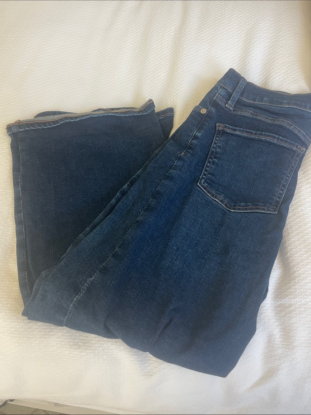 Banana republic wide leg crop size 26 2 in dark wash - Picture 4 of 6